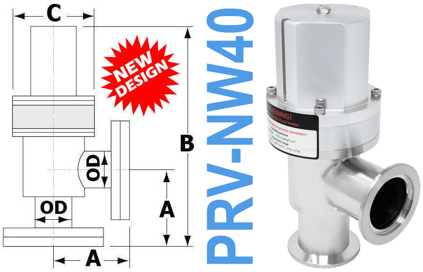 NW40 Pneumatic Angle Valve (PRV - NW40 - OS) - Chemtech Scientific Incorporated