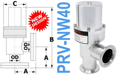 NW40 Pneumatic Angle Valve (PRV - NW40 - OS) - Chemtech Scientific Incorporated