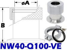 NW40 Quick Coupling To 1.00 Tube Size (NW40-Q100-VE)