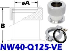 NW40 Quick Coupling To 1-1/4 Tube Size (NW40-Q125-VE)