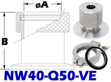 NW40 Quick Coupling To 1/2 Tube Size (NW40-Q50-VE)