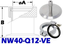 NW40 Quick Coupling To 1/8 Tube Size (NW40 - Q12 - VE) - Chemtech Scientific Incorporated