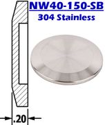 NW40 - Stainless Blank NW40 - 150 - SB - Chemtech Scientific Incorporated