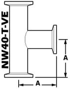 NW40 Tee, Stainless (NW40-T-VE)