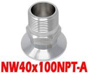 NW40 to 1.00" Male NPT (NW40x100NPT-A)