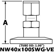NW40 to 1.00" Swagelok (NW40x100SWG-VE)
