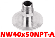 NW40 to 1/2" Male NPT (NW40x50NPT - A) - Chemtech Scientific Incorporated