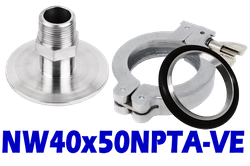 NW40 to 1/2" Male NPT (NW40x50NPTA-VE)