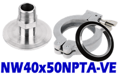 NW40 to 1/2" Male NPT (NW40x50NPTA - VE) - Chemtech Scientific Incorporated