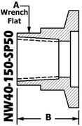 NW40 To 1/2" NPT (Female) NW40 - 150 - SP50 - Chemtech Scientific Incorporated