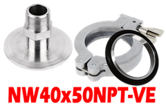 NW40 to 1/2 NPT, Male (NW40x50NPT-VE)