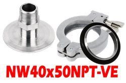 NW40 to 1/2 NPT, Male (NW40x50NPT-VE)