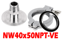 NW40 to 1/2 NPT, Male (NW40x50NPT - VE) - Chemtech Scientific Incorporated