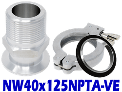 NW40 to 1.25" Male NPT (NW40x125NPTA - VE) - Chemtech Scientific Incorporated
