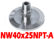 NW40 to 1/4" Male NPT (NW40x25NPT - A) - Chemtech Scientific Incorporated