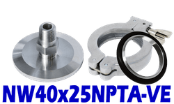 NW40 to 1/4" Male NPT (NW40x25NPTA - VE) - Chemtech Scientific Incorporated