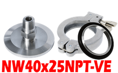 NW40 to 1/4 NPT, Male (NW40x25NPT-VE)