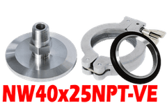 NW40 to 1/4 NPT, Male (NW40x25NPT - VE) - Chemtech Scientific Incorporated