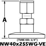 NW40 to 1/4" Swagelok (NW40x25SWG-VE)