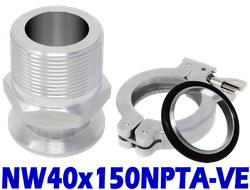 NW40 to 1.50" Male NPT (NW40x150NPTA - VE) - Chemtech Scientific Incorporated