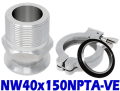 NW40 to 1.50" Male NPT (NW40x150NPTA - VE) - Chemtech Scientific Incorporated