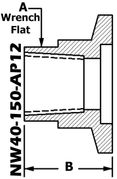 NW40 To 1/8" NPT (Female) NW40 - 150 - AP12 - OS - Chemtech Scientific Incorporated
