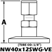 NW40 to 1/8" Swagelok (NW40x12SWG-VE)