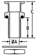 NW40 to 1" Baseplate Feedthrough NW40-100-FT