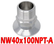 NW40 to 1.00" Male NPT (NW40x100NPT-A)