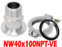NW40 to 1 NPT, Male (NW40x100NPT-VE)