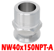 NW40 to 1.50" Male NPT (NW40x150NPT-A)
