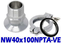 NW40 to 1.00" Male NPT (NW40x100NPTA-VE)