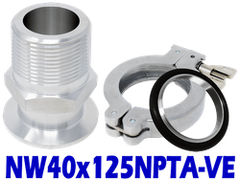 NW40 to 1.25" Male NPT (NW40x125NPTA-VE)