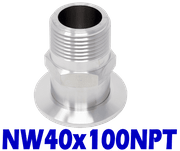 NW40 to 1" NPT, Male (NW40x100NPT) - Chemtech Scientific Incorporated