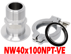 NW40 to 1 NPT, Male (NW40x100NPT - VE) - Chemtech Scientific Incorporated