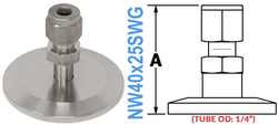 NW40 to 1/4" Swagelok (NW40x25SWG-OS)
