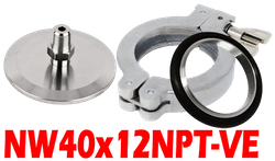 NW40 to 1/8 NPT, Male (NW40x12NPT-VE)