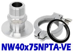 NW40 to 3/4" Male NPT (NW40x75NPTA - VE) - Chemtech Scientific Incorporated