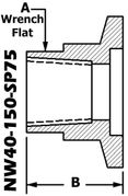 NW40 To 3/4" NPT (Female) NW40 - 150 - SP75 - Chemtech Scientific Incorporated