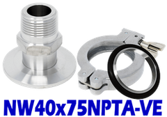 NW40 to 3/4" Male NPT (NW40x75NPTA-VE)