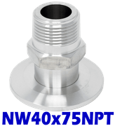 NW40 to 3/4" NPT, Male (NW40x75NPT)
