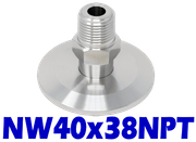 NW40 to 3/8" NPT, Male (NW40x38NPT)