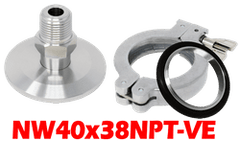 NW40 to 3/8 NPT, Male (NW40x38NPT - VE) - Chemtech Scientific Incorporated