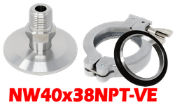 NW40 to 3/8 NPT, Male (NW40x38NPT-VE)