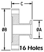NW40 to 6.00" Conflat Straight Reducer (NW40x600 - VE) - Chemtech Scientific Incorporated