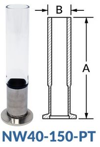 NW40 to Pyrex Tube NW40 - 150 - PT - Chemtech Scientific Incorporated