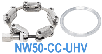 NW50 HV to UHV Metal Seal Centering Ring Plus Chain Clamp NW50 - CC - UHV - Chemtech Scientific Incorporated