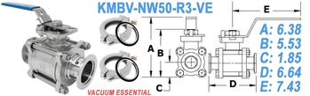 NW50 Manual Ball Valve (KMBV - NW50 - R3 - VE) - Chemtech Scientific Incorporated