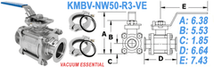 NW50 Manual Ball Valve (KMBV - NW50 - R3 - VE) - Chemtech Scientific Incorporated