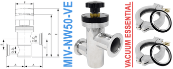 NW50 Manual Inline Vacuum Valve (MIV - NW50 - VE) - Chemtech Scientific Incorporated